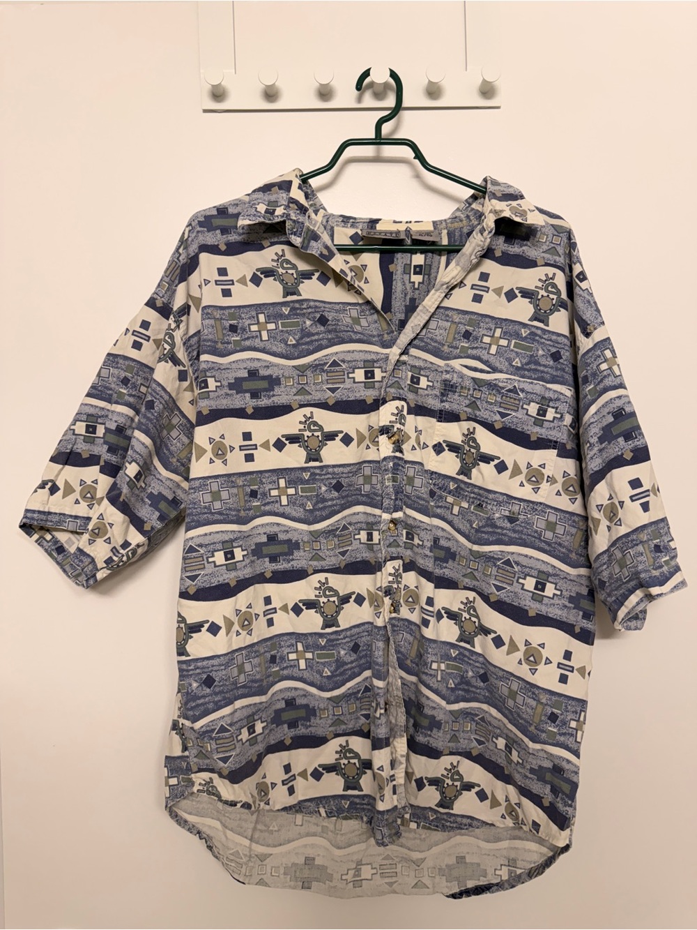 Men’s Aztec Patterned Button Up - Picture 1 of 5
